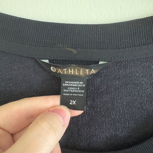 Athleta Athletic Long Sleeve Balance Midi Dress Black Women’s Size 2x - Picture 8 of 10